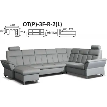 MEBLOSOFT Modulová sedací souprava TORO OT+3F+R+2