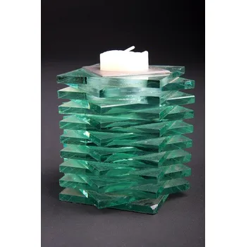 Svícen Skleněný svícen výška 10cm