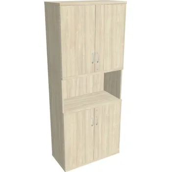 Kancelářský vozík HOBIS kancelářská policová skříň - SZ 5 80 05, zámek Huwill, akát + doprava zdarma