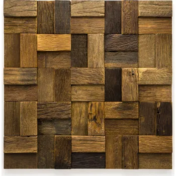 Obklad Dřevěná mozaika 30x60mm béžová