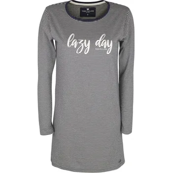 Dámské pyžamo TOM TAILOR Noční modrobílá košilka značky TOM TAILOR 38 60031-6061-322