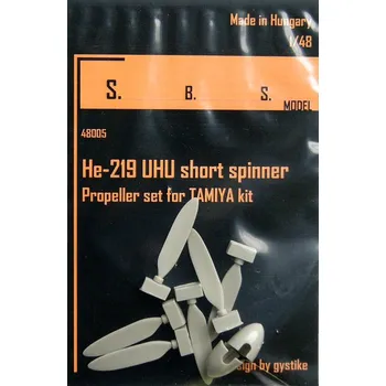 Plastikový model S.B.S model 1/48 He-219 UHU short spinner-Propeller set (TAM)