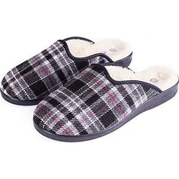 Pánské pantofle Recenze Vlnka Manufacture Pánské pantofle s ovčí vlnou káro