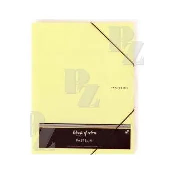 Kancelářské potřeby Spisové desky A4 s gumou plastové PASTELINI 3 chlopně žluté, Karton P+P