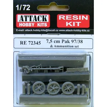 Plastikový model Attack Hobby Kits 1/72 7,5 cm Pak 97/38