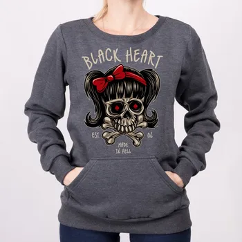 Dámská mikina Dámská Mikina BLACK HEART SANDY Barva: šedá, Velikost: L