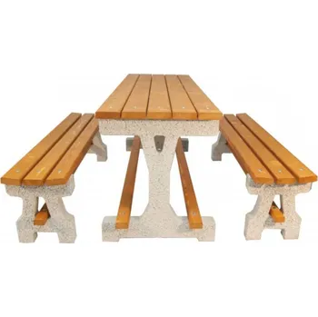 Zahradní lavice Betonový venkovní set SALO Palisandr 175 cm