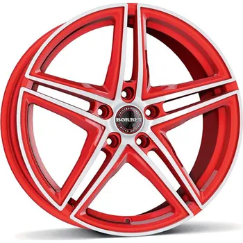 Alu kolo Alu disk Borbet XRT 9.5x19, 5x112, 72.5, ET35 racetrack red polished