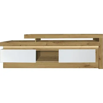 Televizní stolek Rimini II new televizní stolek, ořech salev/bílá lesk