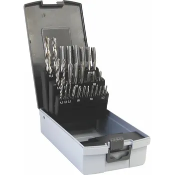 Vrták NÁSTROJE CZ Sada vrtáků CZ002 a závitníků ČSN223010 M3-M12, 28dílů