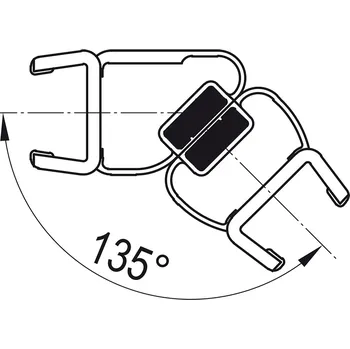 RONAL Svislé magnetické těsnění 90° pro 8mm skla, set 10 párů 52352.KD10