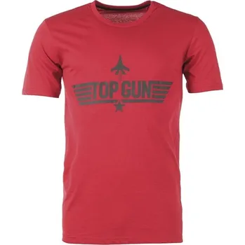 Pánské oblečení MIL-TEC triko krátký rukáv TOP GUN ČERVENÉ