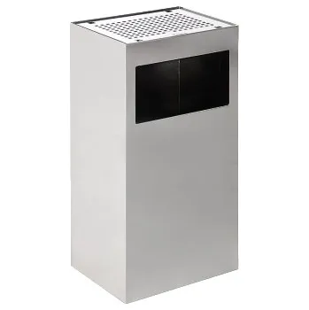 Venkovní odpadkový koš Koš s popelníkem BOXO (více barev) Stříbrná