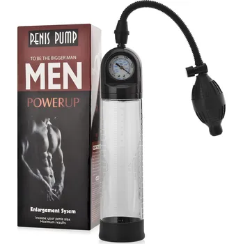 Vakuová pumpa MANUÁLNÍ PUMPA NA ZVĚTŠENÍ PENISU S TLAKOMĚREM - 72291598