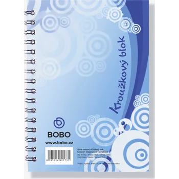 Sešit Kroužkový blok Bobo s boční vazbou A6, čistý, 40 listů