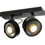 SLV 1000703 Kalu, stropní otočná bodovka 2xGU10, černá, délka 28cm