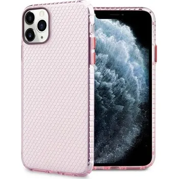 Pouzdro na mobilní telefon Kryt se strukturou včelí plástve pro iPhone 12 Pro Max - růžový