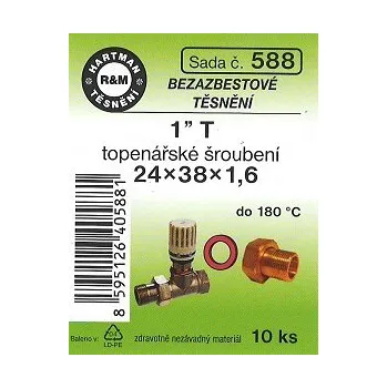 HARTMAN Sada těsnění na topenářské šroubení 1" (0588)
