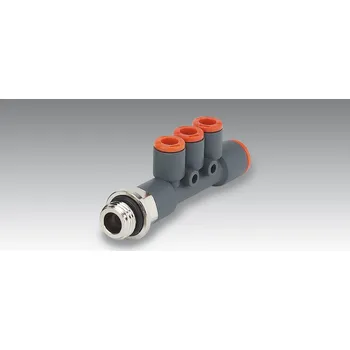 Příslušenství ke kompresoru Nástrčná rozdělovací rychlospojka 1x8+3x6+1/4"