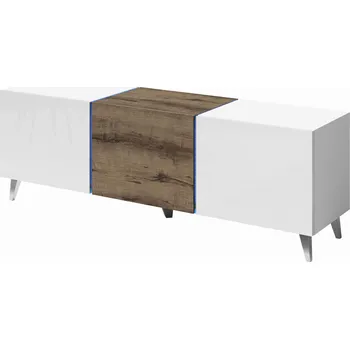 Televizní stolek PSK Univerzální televizní skříň Delta - Bílá + Klášterní dub