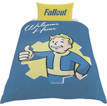 Povlečení Curepink Fallout Vault Boy 135 x 200, 50 x 75 cm zipový uzávěr