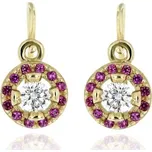 Zlatnictví U Kostela Dětské náušnice s červeným kamínkem 444ž 485972446