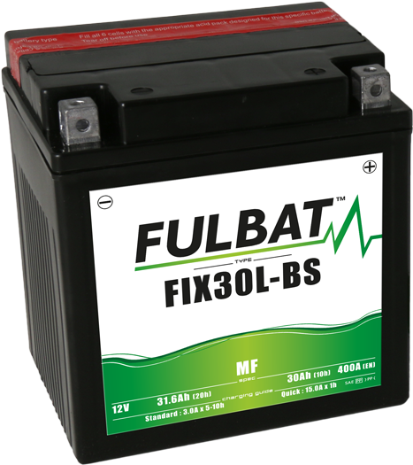 FULBAT Battery 12V/30Ah FIX30L-BS (YTX30L-BS) SEGWAY, CF MOTO, POLARIS, HARLEY DAVIDSON