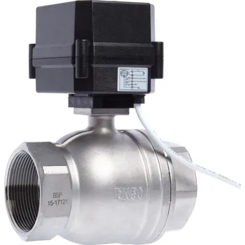 Ventil SKPI | Kulový kohout s elektropohonem, 16 bar, NO, nerezová ocel Dimenze (DN) - připojení: DN 50 - 2" Rp, Napájecí napětí: 24 VDC, Tlak - max. pracovní přetlak: 10 bar