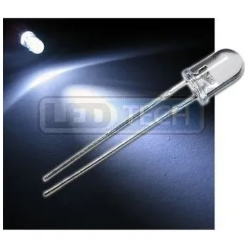 Elektronická součástka LED dioda 5mm studená bílá round 30°