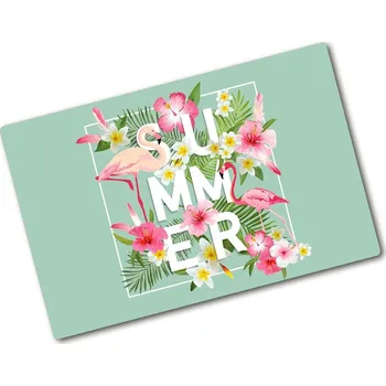 Kuchyňské prkénko Kuchyňská deska skleněná Prázdniny a plameňáci