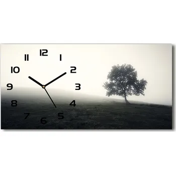 Hodiny Skleněné hodiny na stěnu tiché Strom