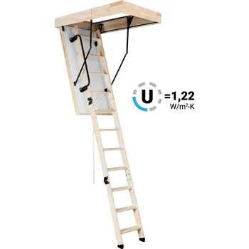 Půdní schody OMAN LONG TERMO Stavební otvor: 70x130 cm, Maximální výška: 330 cm