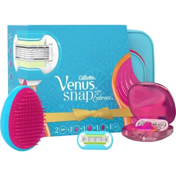 Přípravek na depilaci a epilaci Gillette Venus Snap holítko + náhradní hlavice + kartáč na vlasy + kosmetická taška