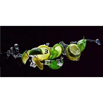 Hodiny Moderní skleněné hodiny na stěnu Mojito