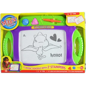 Magnetická kreslící tabulka Lamps Kreslící tabulka s magnety zelená/fialová