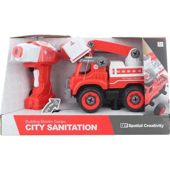 RC model auta DIY Spatial Creativity Šroubovací hasičské auto na dálkové ovládání