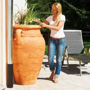 Plastová nádrž na dešťovou vodu VILAINE 260 l WALL - antracit (tmavě šedá)