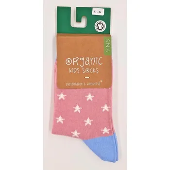 Dětské ponožky VNS Organic kids Star pink, VNS Organic socks 23-26