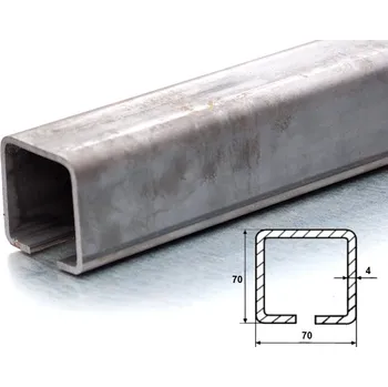 Pohon brány C70x70mm - nosný c profil samonosné posuvné brány Délka:: 1m