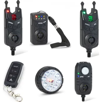 Signalizátor záběru Anaconda - Anaconda sada 2 hlásičů s příposlechem, čidlem pohybu, světlem a dálkovým ovládáním Vipex RS profi set (červená, zelená)