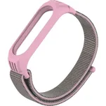 ESES Nylonový řemínek pro Xiaomi Mi Band 3/4/5 světle růžový