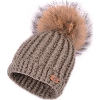 Čepice SVĚTLE HNĚDÝ KULICH bambule natural HICHIC