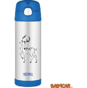 Termoska THERMOS dětská termoska s brčkem 470ml Jelen
