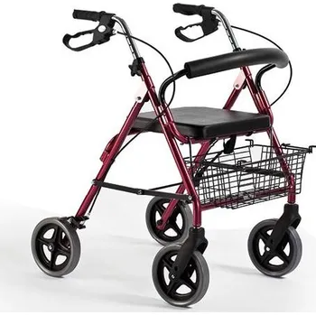 Chodítko pro seniory Timago Chodítko čtyřkolové RA882 červené