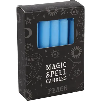 Svíčka Spirit of Equinox Magic Spell Candles Magické svíčky Peace (Bledě modrá), 12 ks x 8 g.