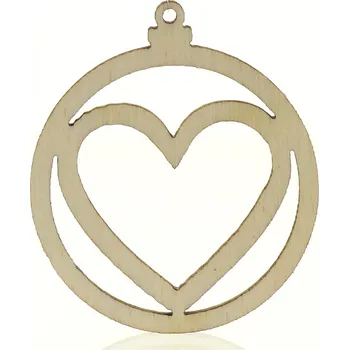 Vánoční dekorace Naše galanterie Dekorativní Srdce 5cm