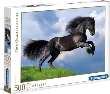 Puzzle Clementoni Černý fríský kůň 500 dílků