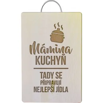 Žertovný předmět Mámina kuchyň - tady se připravují nejlepší jídla - kuchyňská prkénka- Tričkový.cz