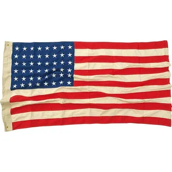 Vlajka Vlajka USA WWII. 48 hvězd VINTAGE bavlna vyšívaná 90x150 cm