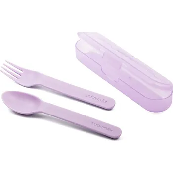 Příbor SUAVINEX | SADA Příborů s obalem BOOO Varianta: SADA PŘÍBORŮ S OBALEM - FIALOVÁ